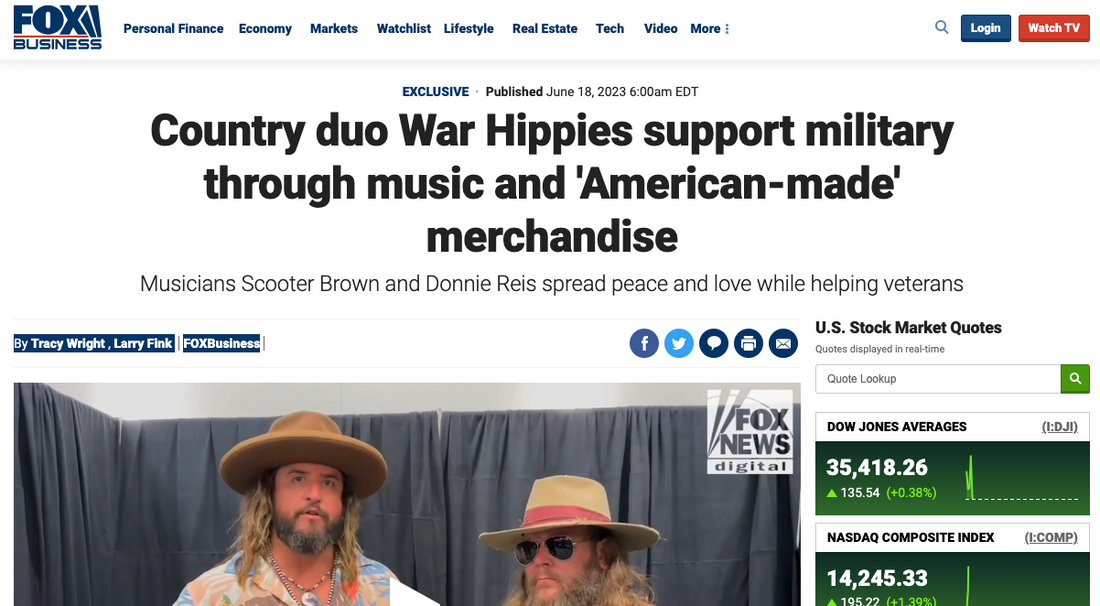 FOX BUSINESS - Country duo War Hippies support military through music and 'American-made' merchandise